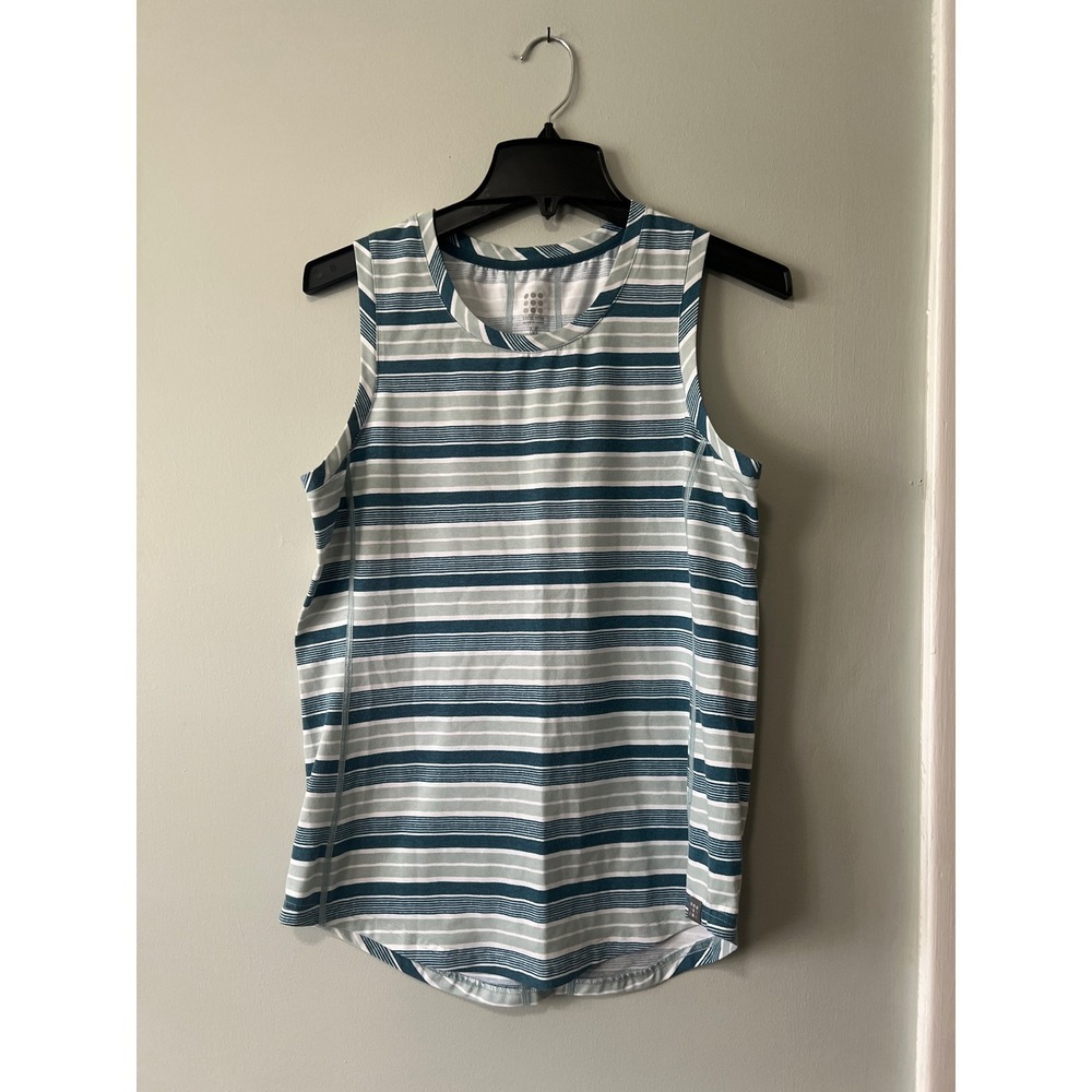 Title Nine Tank Top Stripes Casual Sleeveless Hiking Women Size Medium